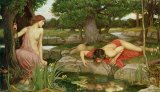 John William Waterhouse - Echo and Narcissus painting