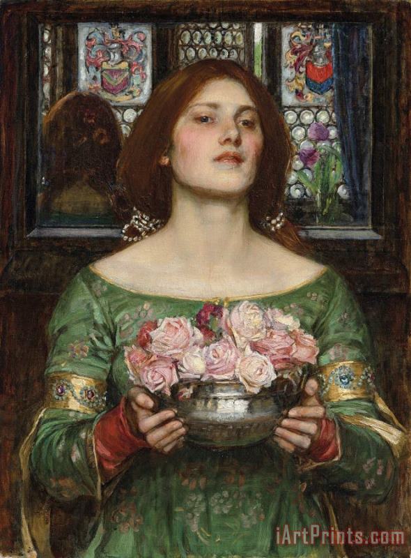 Gather Ye Rosebuds While Ye May,1908 painting - John William Waterhouse Gather Ye Rosebuds While Ye May,1908 Art Print