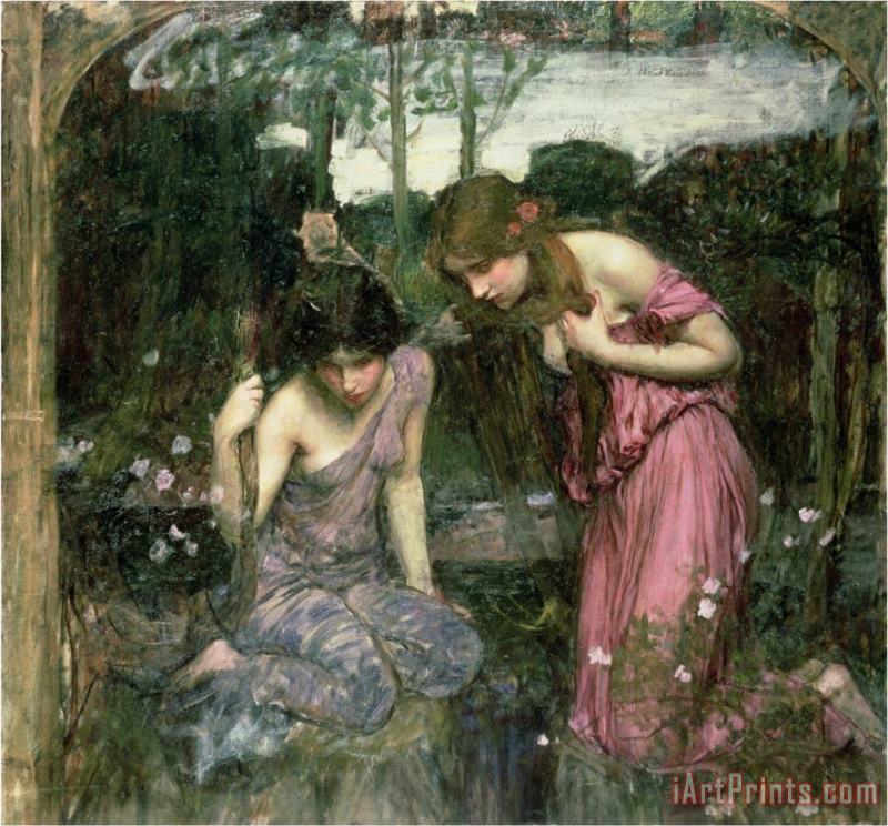 John William Waterhouse Study for Nymphs Finding The Head of Orpheus C 1900 Art Painting