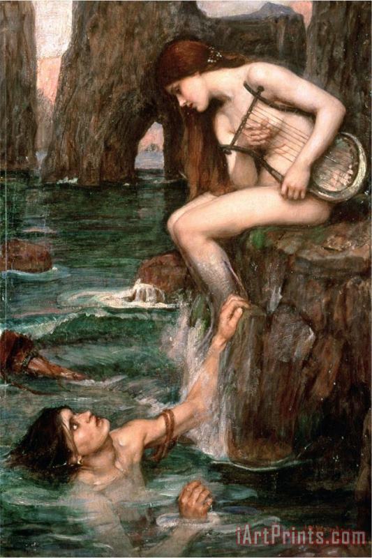 The Siren painting - John William Waterhouse The Siren Art Print