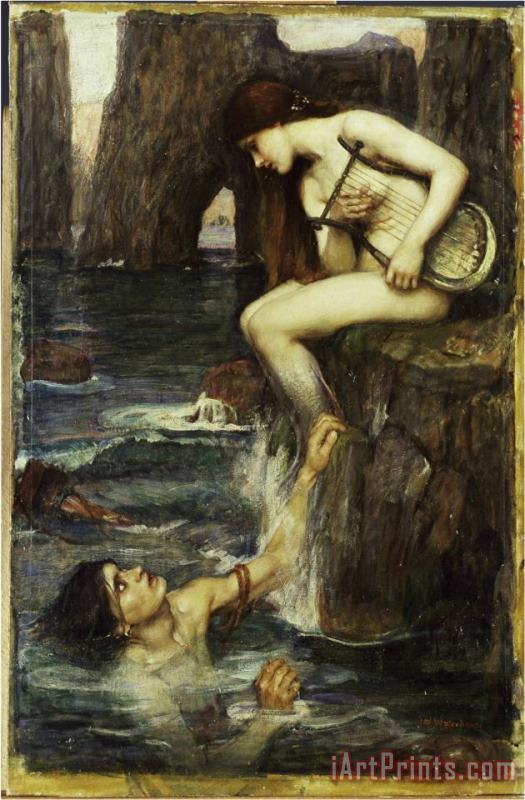 John William Waterhouse The Siren C 1900 Art Print