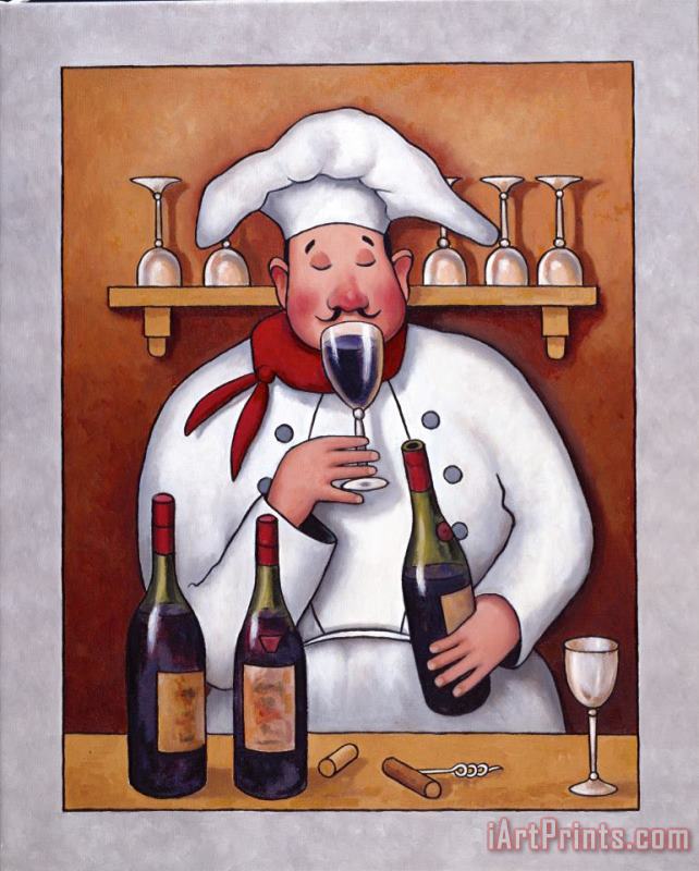 Chef 1 painting - John Zaccheo Chef 1 Art Print