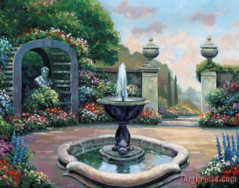 John Zaccheo Renaissance Garden Art Painting