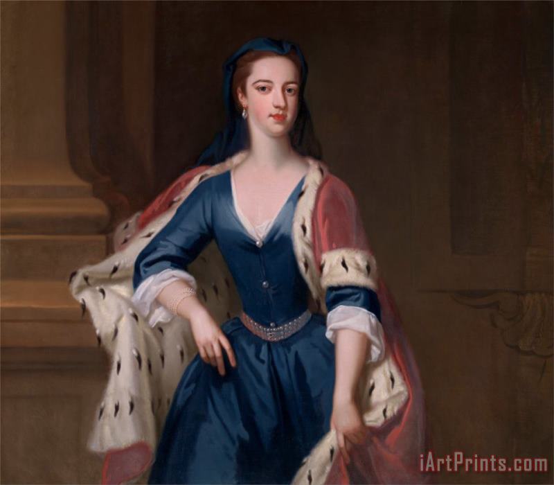 Jonathan Richardson the Elder Lady Anne Cavendish (daughter of Elihu Yale ?) Art Print