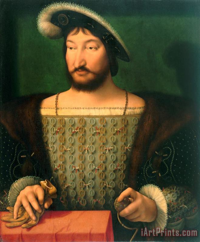 Joos van Cleve Portrait of Francis I, King of France (ca. 1532 1533) Art Print