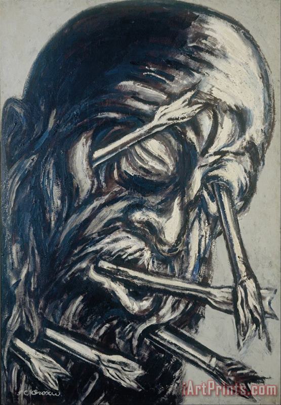 Jose Clemente Orozco Head Pierced with Arrows, From The Los Teules Series Art Painting