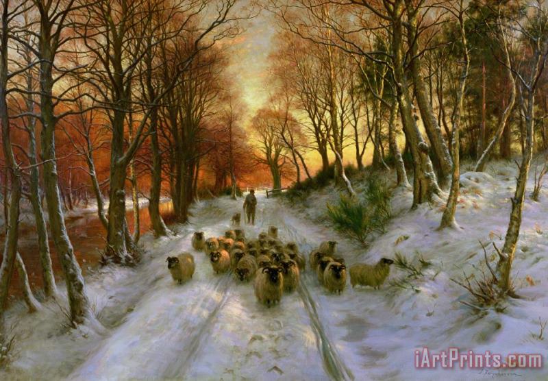 Joseph Farquharson Glowed with Tints of Evening Hours Art Painting