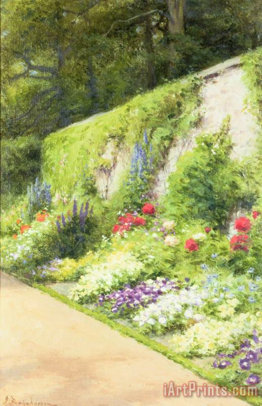 The Artists Garden painting - Joseph Farquharson The Artists Garden Art Print