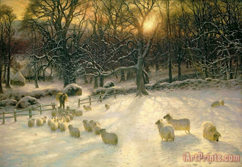 Joseph Farquharson The Shortening Winters Day is Near a Close Art Painting