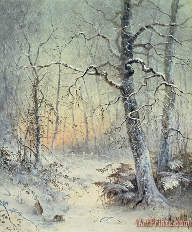 Joseph Farquharson Winter Breakfast Art Painting