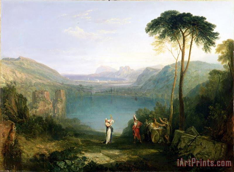 Joseph Mallord William Turner Lake Avernus - Aeneas and the Cumaean Sibyl Art Print
