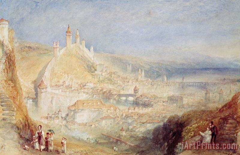 Lucerne from the Walls painting - Joseph Mallord William Turner Lucerne from the Walls Art Print