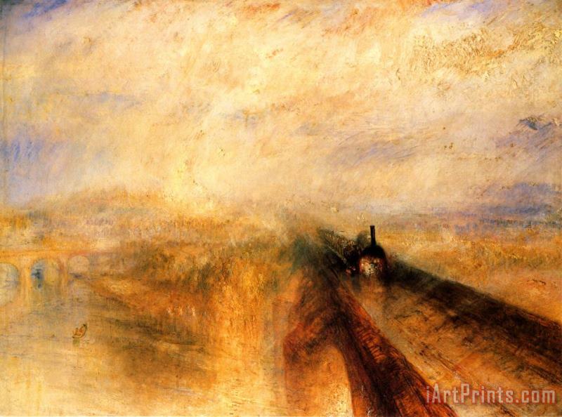 Joseph Mallord William Turner Rain, Steam And Speed The Great Western Railway Art Painting