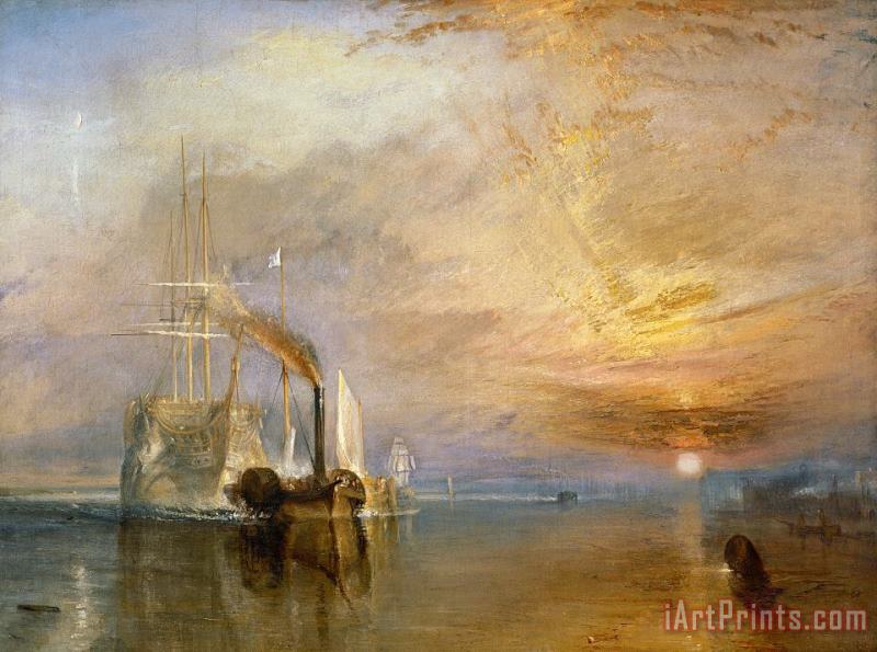 Joseph Mallord William Turner The Fighting Temeraire Tugged to her Last Berth to be Broken up Art Print