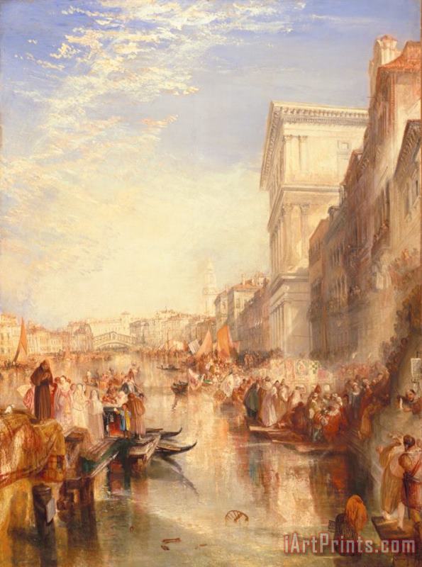 Joseph Mallord William Turner The Grand Canal Scene - a Street in Venice Art Painting
