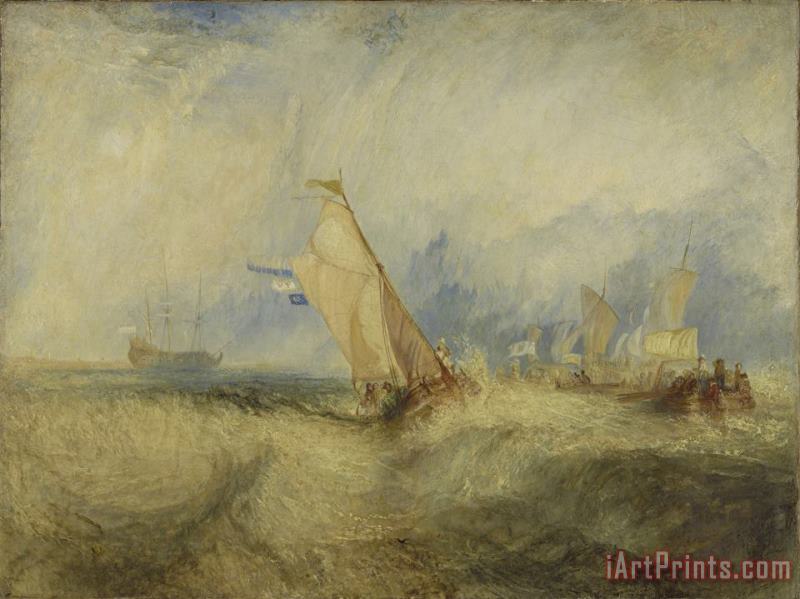 Joseph Mallord William Turner Van Tromp, Going About to Please His Masters, Ships a Sea, Getting a Good Wetting Art Painting