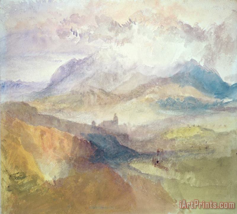 Joseph Mallord William Turner View Along An Alpine Valley Possibly The Val D'aosta Art Print