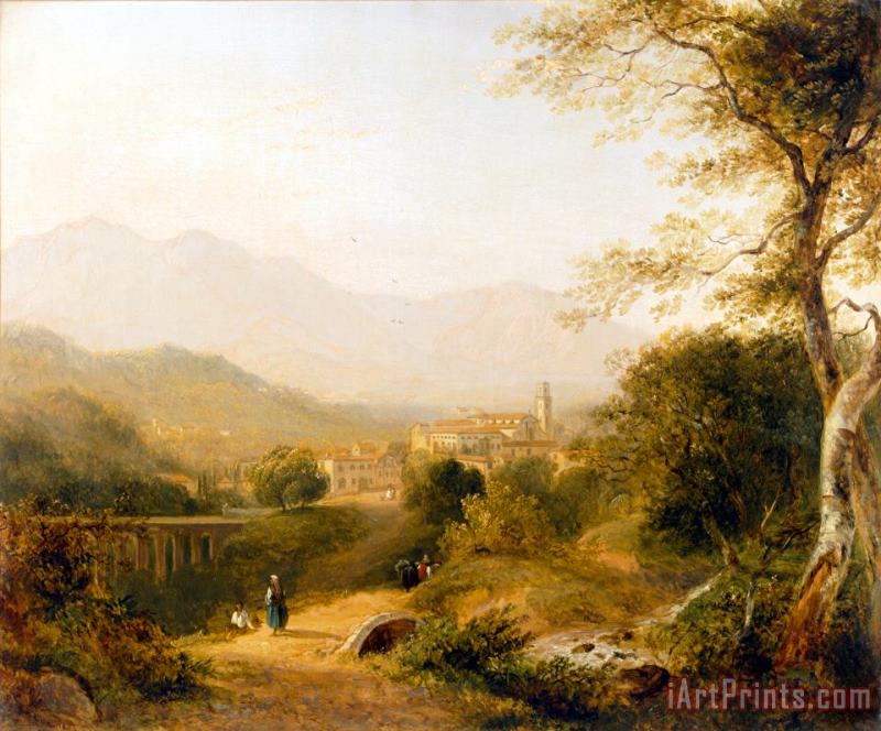 Joseph William Allen Italian Landscape Art Painting