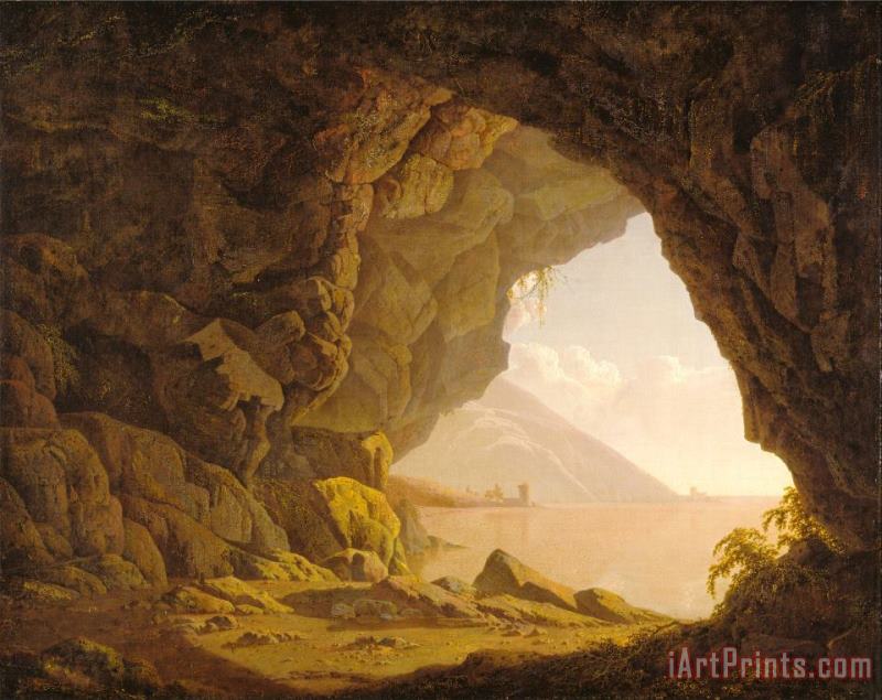 Cavern, Near Naples painting - Joseph Wright  Cavern, Near Naples Art Print