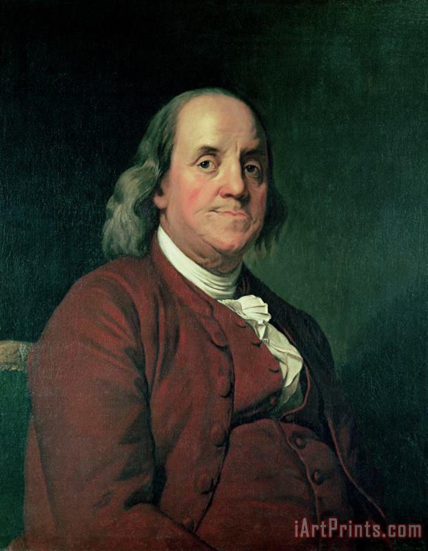 Benjamin Franklin painting - Joseph Wright of Derby Benjamin Franklin Art Print