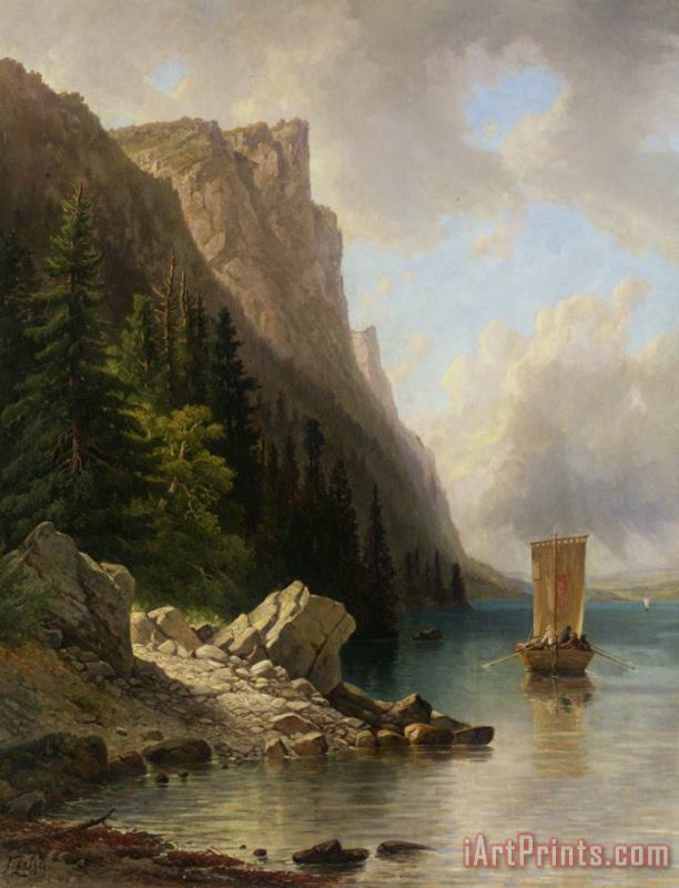 Joseph Zelger Ships Approaching The Shore Art Painting