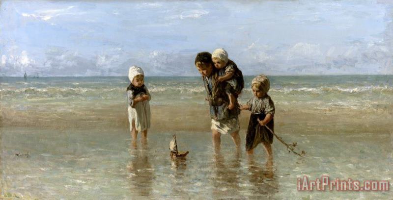Jozef Israels Children of The Sea Art Painting