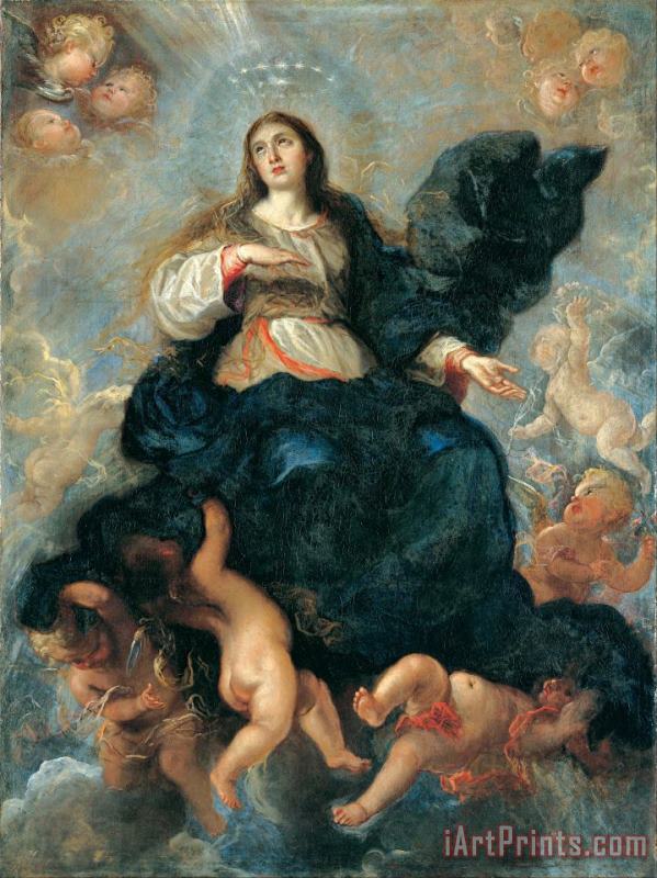The Assumption of The Virgin painting - Juan Carreno de Miranda The Assumption of The Virgin Art Print