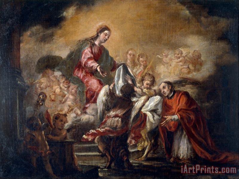 Juan de Valdes Leal Imposition of The Chasuble on Saint Ildephonsus Art Painting