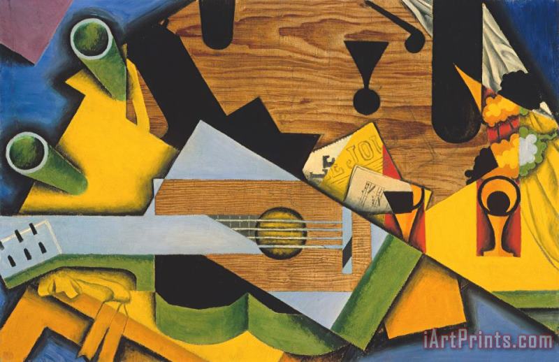 Still Life with a Guitar painting - Juan Gris Still Life with a Guitar Art Print