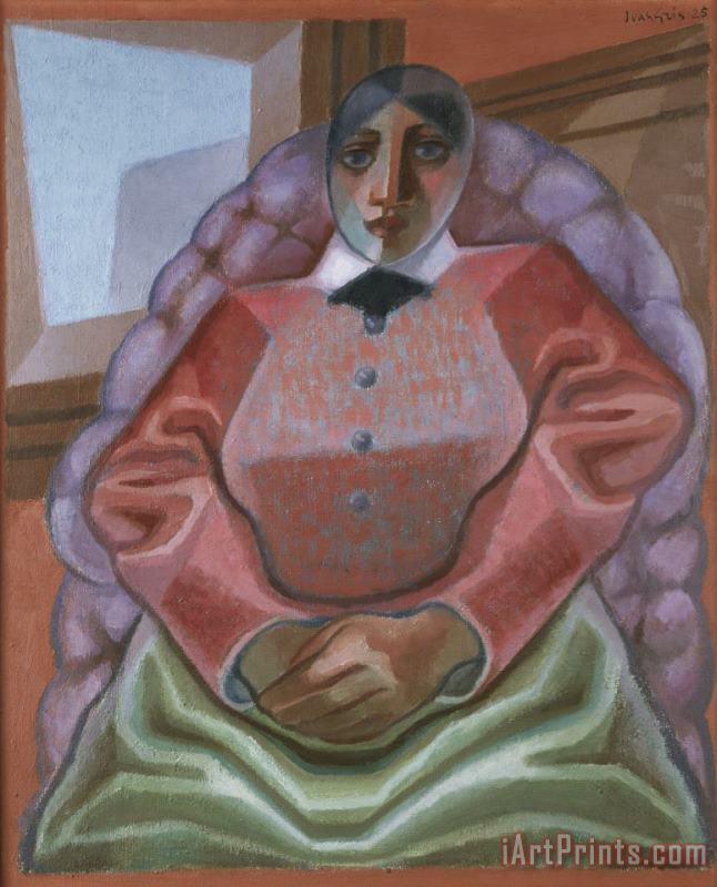 Woman in an Armchair painting - Juan Gris Woman in an Armchair Art Print