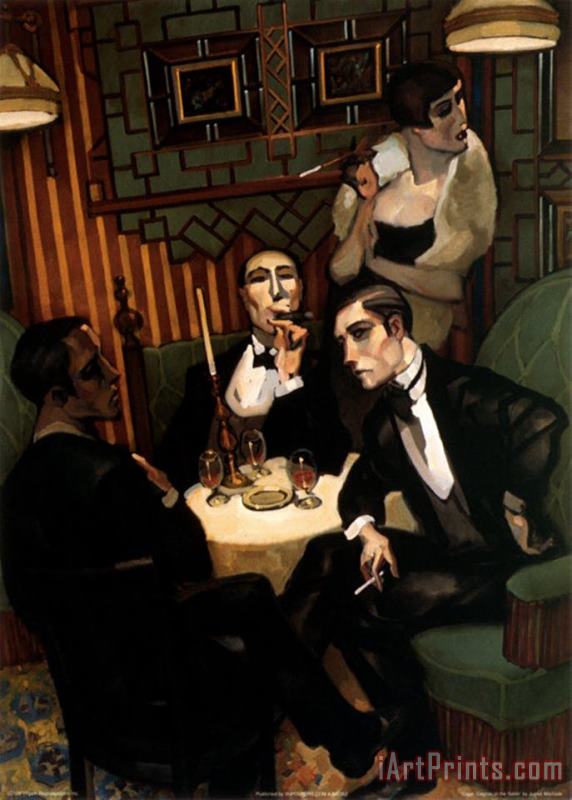 Juarez Machado Cigar Cognac in The Salon Art Painting