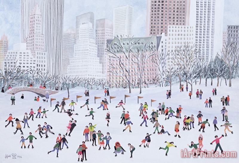 Judy Joel Skating Rink Central Park New York Art Print