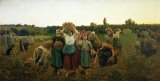 Jules Breton - Calling in the Gleaners painting