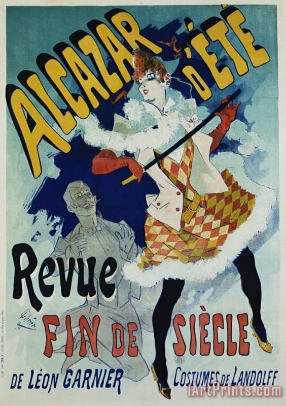 Alcazar D'ete Revue Fin De Siecle Cabaret Poster painting - Jules Cheret Alcazar D'ete Revue Fin De Siecle Cabaret Poster Art Print
