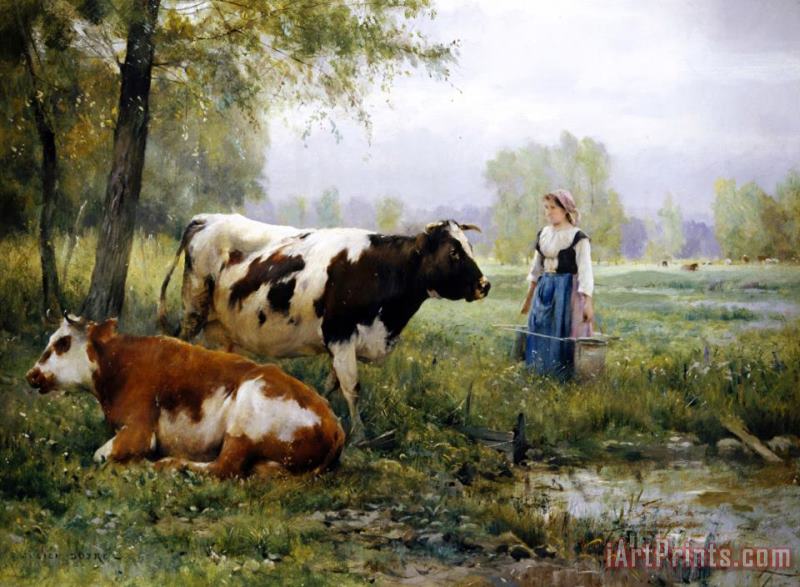 Julien Dupre The Milkmaid Art Painting