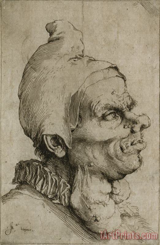 Jusepe de Ribera Large Grotesque Head Art Painting