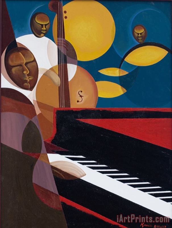 Kaaria Mucherera Cobalt Jazz Art Painting