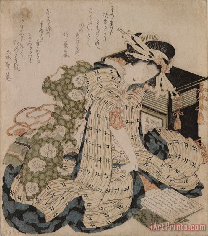 Courtesan Asleep painting - Katsushika Hokusai Courtesan Asleep Art Print