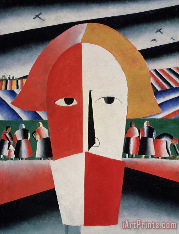 Kazimir Malevich Head Of A Peasant Art Print
