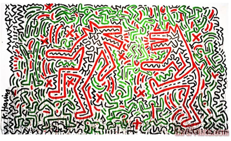 Untitled 1981 painting - Keith Haring Untitled 1981 Art Print