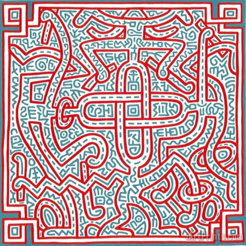 Keith Haring Untitled 1989 Art Painting