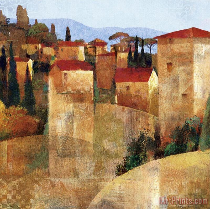 Tuscan Hillside painting - Keith Mallett Tuscan Hillside Art Print