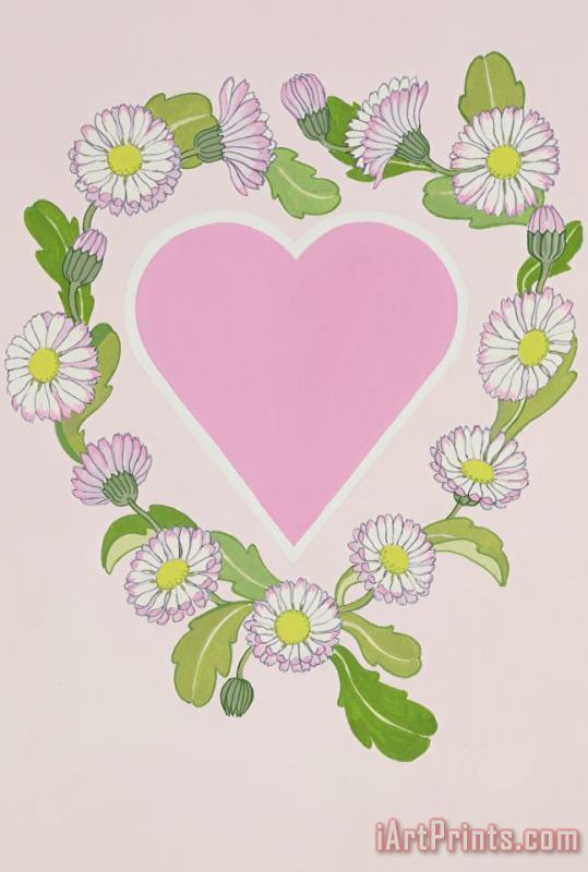 Daisy Valentine painting - Lavinia Hamer Daisy Valentine Art Print