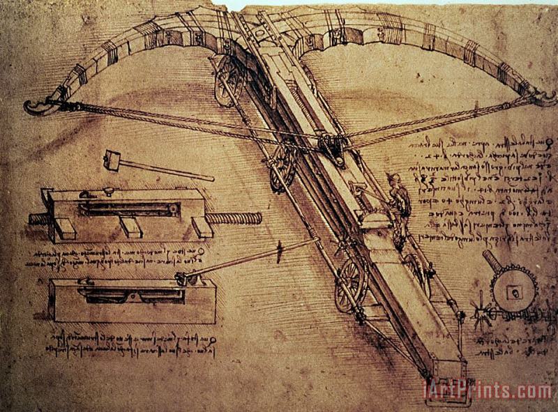 Leonardo Da Vinci Design for a Giant Crossbow Art Print