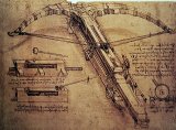 Leonardo Da Vinci - Design for a Giant Crossbow painting