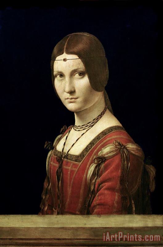 Leonardo da Vinci Portrait Of A Lady From The Court Of Milan Art Painting