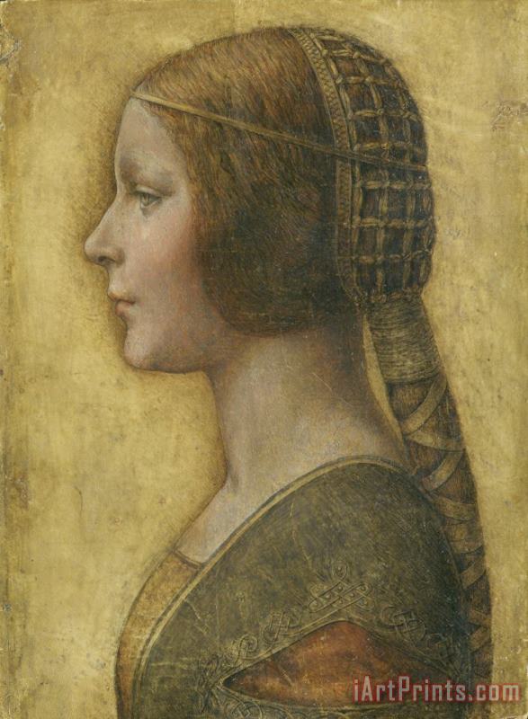 Leonardo da Vinci Profile Of A Young Fiancee Art Print