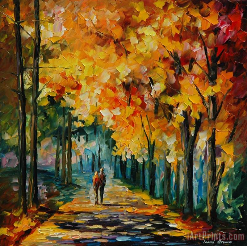 Autumn Colors painting - Leonid Afremov Autumn Colors Art Print