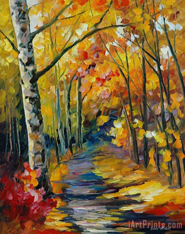 Leonid Afremov Birch Forest Art Painting