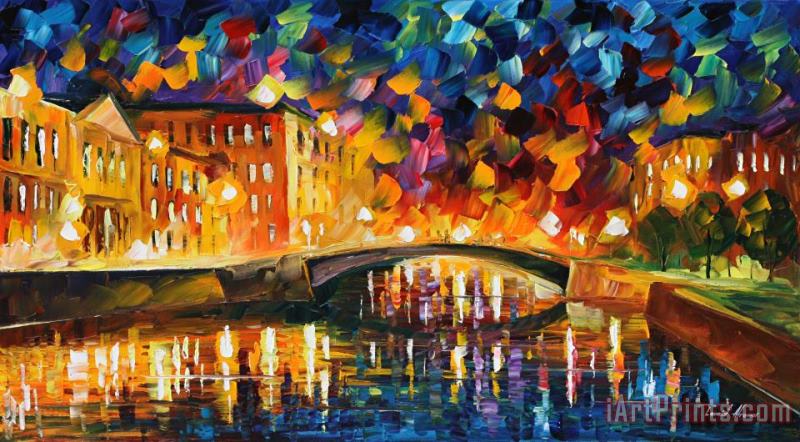 Leonid Afremov Bridge Over Dreams Art Print